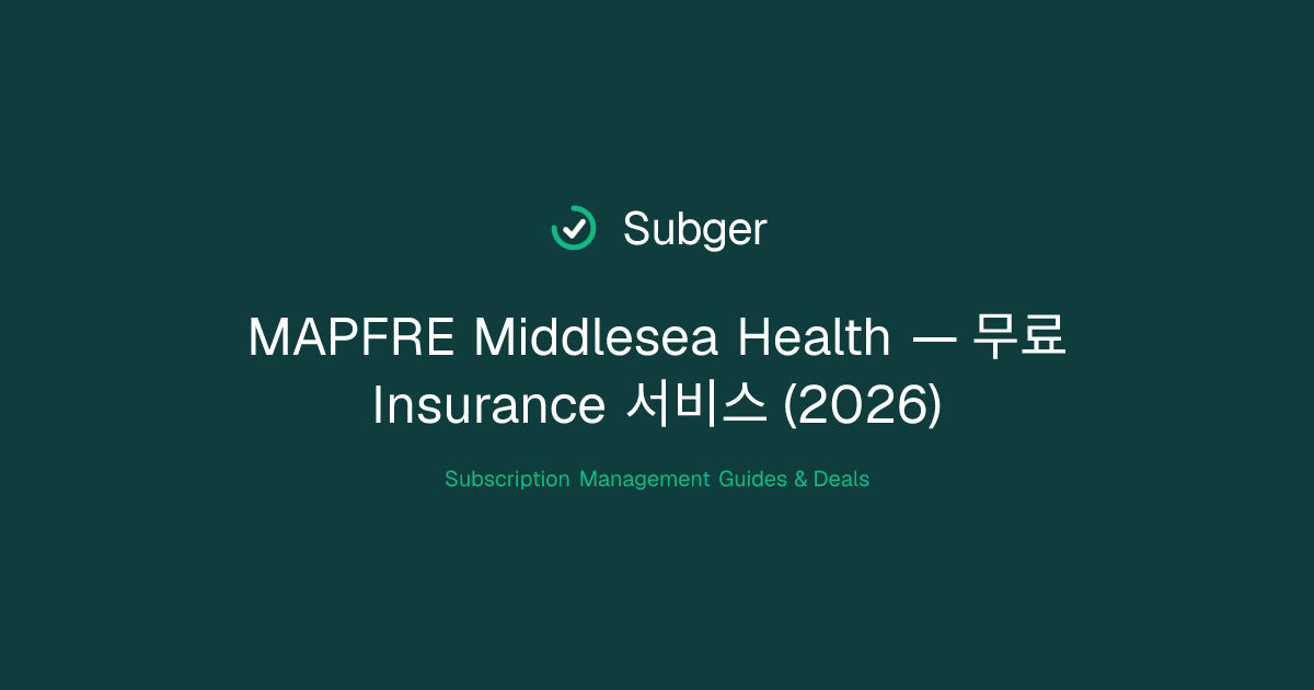 MAPFRE Middlesea Health — 무료 Insurance 서비스 (2026) | Subger