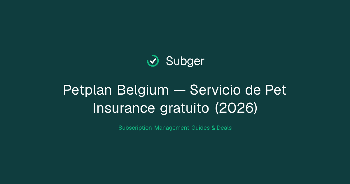 Petplan Belgium — Servicio de Pet Insurance gratuito (2026) | Subger